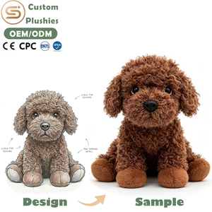 Wholesale Puppy Plush Figure Toys Custom Labradoodle Stuffed Plushies Manufacturer Soft Funny Child Soft Plush Animal Toy Gifts