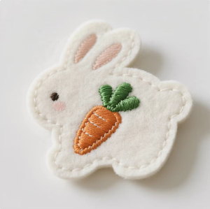 Custom Cute Cartoon Logo Embroidered Fabric Felt Applique Patches