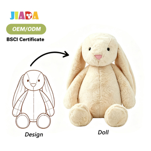 Customized Soft Plush Bunny Toys Cute Cotton Stuffed Easter Rabbit With Custom Logo